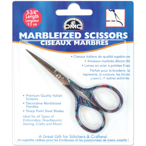DMC Marbleized Embroidery Scissors 3.75"-Purple Essence - 6127/3 - 077540183050 DMC Marbleized Embroidery Scissors 3.75"-Purple Essence - 6127/3 - 077540183050