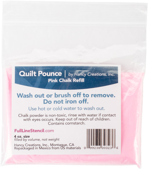 Hancy Quilt Pounce Chalk Refill-4oz Pink - 30323 - 099238303236