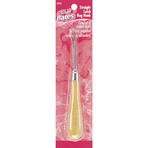 Susan Bates Straight Latch Hook 6.25"-Wood Handle - 12920 - 077216008908