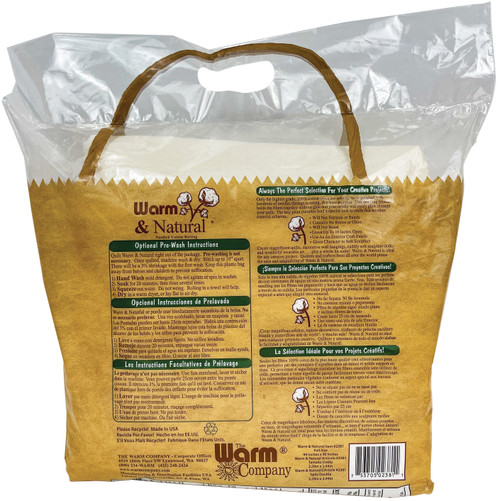 Warm Company Warm & Natural Cotton Batting-Full Size 90"X96" - 2381 Warm Company Warm & Natural Cotton Batting-Full Size 90"X96" - 2381