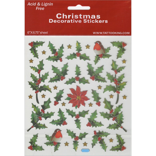 Sticker King Stickers-Holly Berries & Birds - SK129MC-1291 - 679924912913 Sticker King Stickers-Holly Berries & Birds - SK129MC-1291 - 679924912913