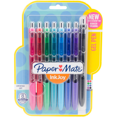 Paper Mate Inkjoy Gel Pens .5mm 8/Pkg-Assorted -1968614 - 071641109292