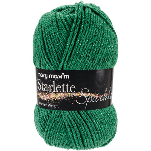 Mary Maxim Starlette Sparkle Yarn-Emerald Y127-104 - 848787017824