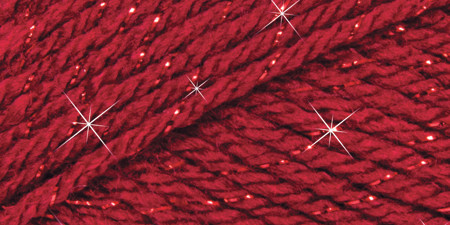 Mary Maxim Starlette Sparkle Yarn-Ruby - Y127-103