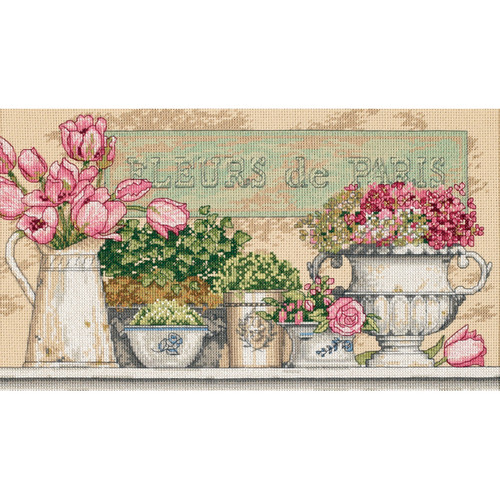 Dimensions Counted Cross Stitch Kit 14"X8"-Flowers Of Paris (14 Count) 35204 - 088677352042