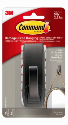 Command Modern Reflections Metal Hook-1 Bronze Hook & 2 Strips - MR03ORBE - 076308729417