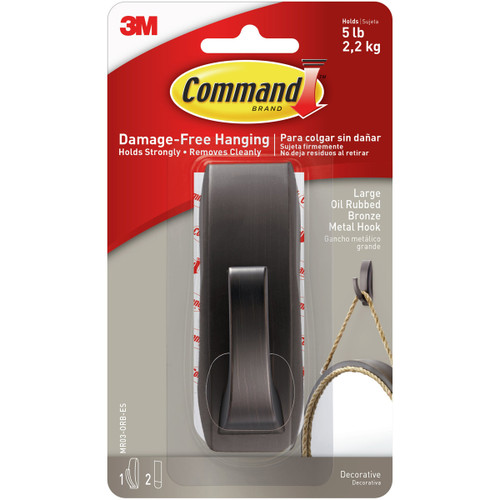 Command Modern Reflections Metal Hook-1 Bronze Hook & 2 Strips - MR03ORBE - 076308729417