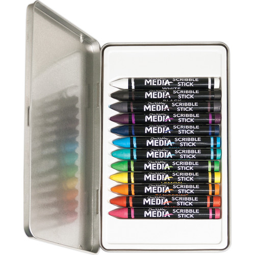 Dina Wakley Media Scribble Sticks 1-12/Pkg MDA54733