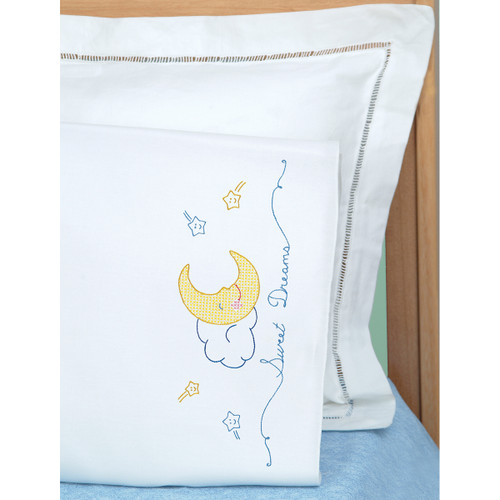 Jack Dempsey Children's Stamped Pillowcase W/Perle Edge-Sweet Dreams 1605 119