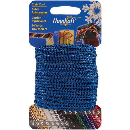 Needloft Novelty Craft Cord 20yd-Metallic Blue 550-55002 - 723347550020