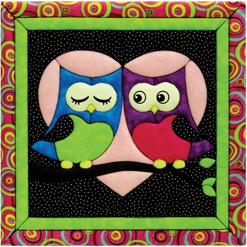 Quilt-Magic No Sew Wall Hanging Kit-Love Owls - QM824 Quilt-Magic No Sew Wall Hanging Kit-Love Owls - QM824