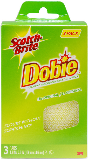 Scotch-Brite Dobie All-Purpose Cleaning Pad 3/Pkg-4.3"X2.6" - 723-2F - 021200417566