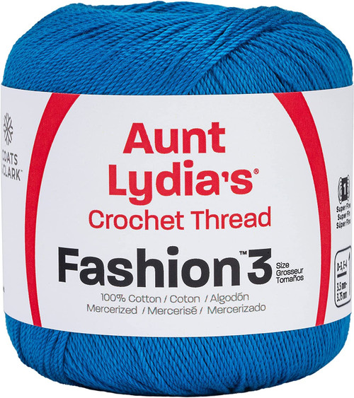 Aunt Lydia's Fashion Crochet Thread Size 3-Blue Hawaii - 182-805 - 073650804090