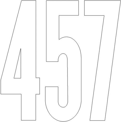 Duro Permanent Adhesive Vinyl Numbers 4" 49/Pkg-White - D3217-WHITE