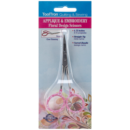 Tool Tron Applique & Embroidery Scissors 4.75"-Floral - 880 - 781898008803 Tool Tron Applique & Embroidery Scissors 4.75"-Floral - 880 - 781898008803