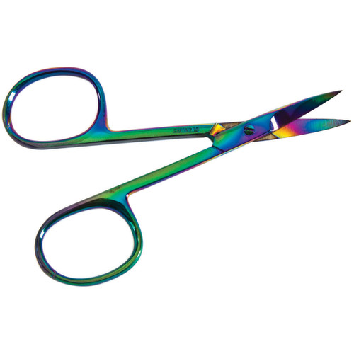 Tool Tron Curved Tip Scissors 3.5"-Rainbow -419