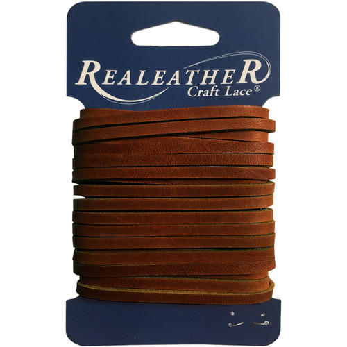 Realeather(R) Crafts Latigo Lace 1/8"X4yd-Medium Brown ROC04-0215 - 870192001334