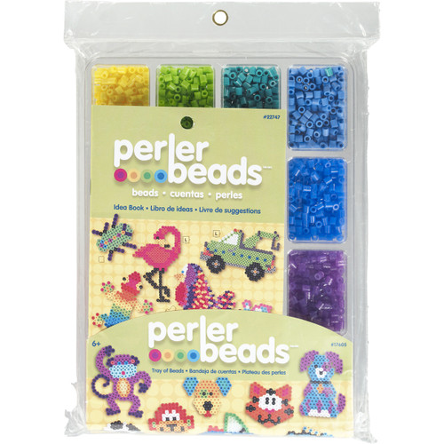 Perler Fused Bead Tray 4,000/Pkg W/Idea Book-Tray of Beads 80-17605