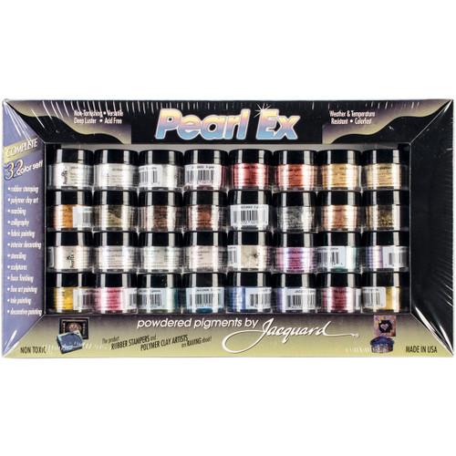 Jacquard Pearl Ex Powdered Pigments 3g 32/Pkg-Assorted - JAC0632 - 743772063209