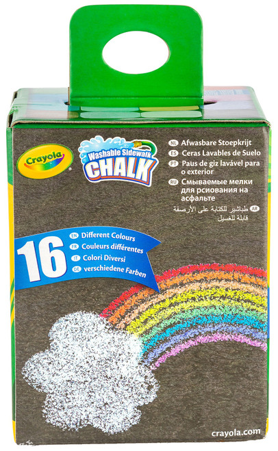 Crayola Washable Sidewalk Chalk 16/Pkg-Assorted Colors - 51-2016