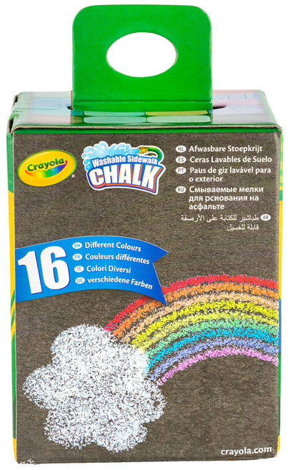 Crayola Washable Sidewalk Chalk 16/Pkg-Assorted Colors 51-2016
