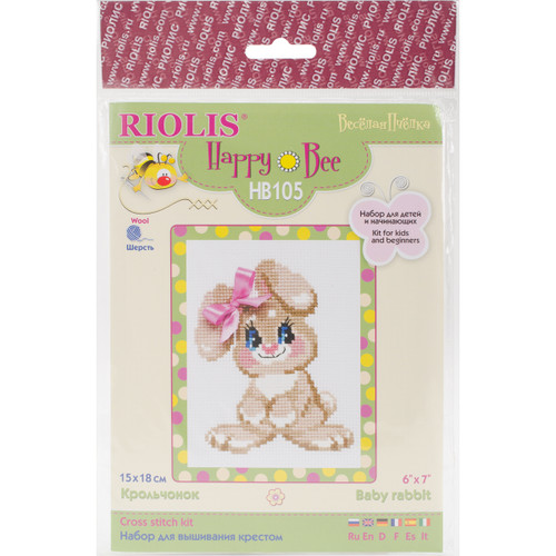 RIOLIS Counted Cross Stitch Kit 6"X7"-Baby Rabbit (10 Count) RHB105 - 4607154523667