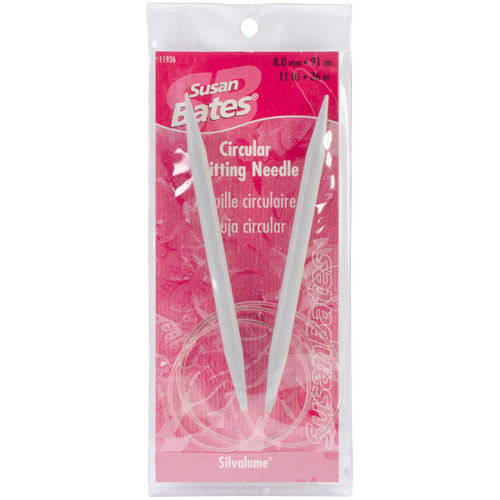Susan Bates Silvalume Circular Knitting Needles 36"-Size 11/8mm - 1193611 - 077216005921 Susan Bates Silvalume Circular Knitting Needles 36"-Size 11/8mm - 1193611 - 077216005921