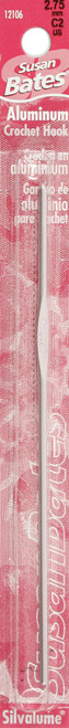 Susan Bates Silvalume Aluminum Crochet Hook 5.5"-Size C2/2.75mm 12106C2 - 077216007024