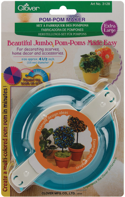 Clover Pom-Pom Maker Extra Large-4.5" 1/Pkg - 3128 - 051221356827
