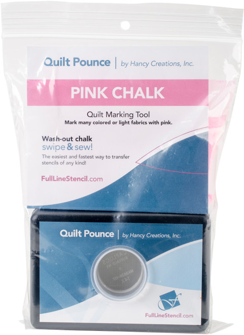 Hancy Quilt Pounce Pad W/Chalk Powder-4oz Pink - 30329 - 099238303298