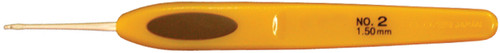 Clover Soft Touch Steel Crochet Hook-Size 2/1.5mm - 1021