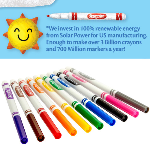 Crayola Fine Line Markers-Classic Colors 10/Pkg 58-7726