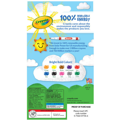 Crayola Fine Line Markers-Classic Colors 10/Pkg - 58-7726