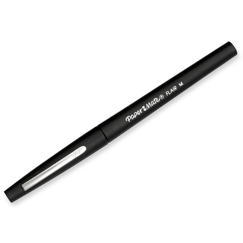 Paper Mate Flair Medium Felt Tip Pens 4/Pkg-Black 4452PP-843