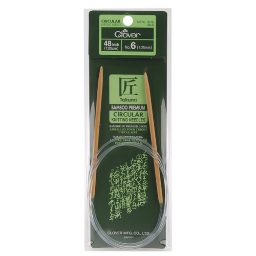 Takumi Bamboo Circular Knitting Needles 48"-Size 6/4mm - 1648-6 - 051221253867 Takumi Bamboo Circular Knitting Needles 48"-Size 6/4mm - 1648-6 - 051221253867