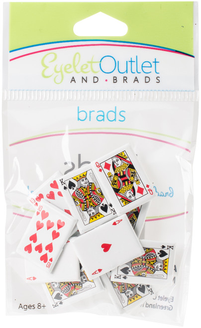 Eyelet Outlet Shape Brads 12/Pkg-Card - QBRD2-155 - 810787024997
