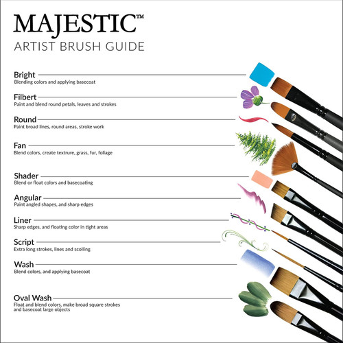 Royal & Langnickel(R) Majestic Angular Brush Set-7/Pkg RMAJ-301