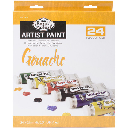Royal & Langnickel(R) Gouache Acrylic Paints 21ml 24/Pkg-Assorted Colors GOU21-24 - 090672065575