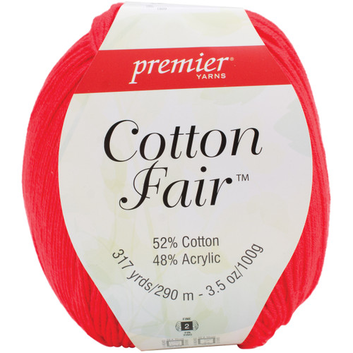 Premier Cotton Fair Yarn-Red - 27-8 - 847652015408 Premier Cotton Fair Yarn-Red - 27-8 - 847652015408