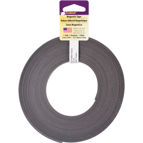 ProMag Adhesive Magnetic Tape-.5"X25' 12346 - 015377123252