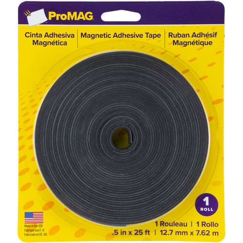 ProMag Adhesive Magnetic Tape-.5"X25' - 12346 - 015377123252