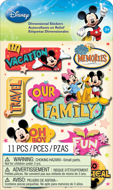 Disney Dimensional Stickers-Mickey Family E5150052 - 015586925999