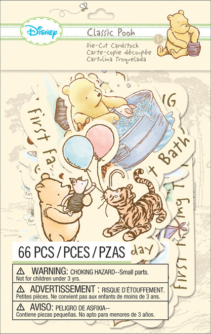 EK Success Disney Cardstock Die-Cuts 66/Pkg-Classic Pooh Firsts E5100115 - 015586926316