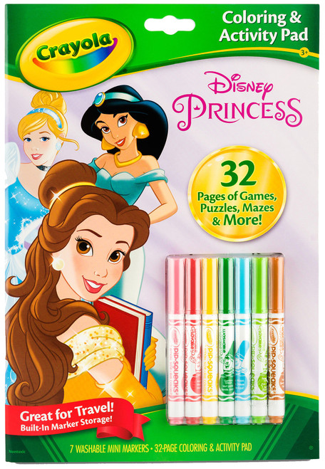 Crayola Coloring & Activity Pad W/Markers-Disney Princess 04-5807 - 071662358075