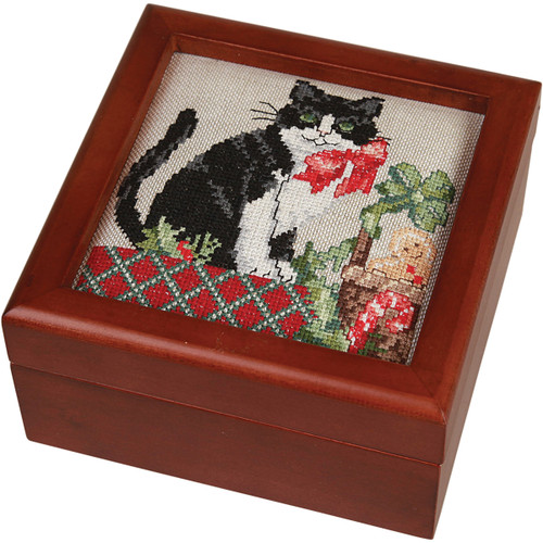 Sudberry House Mahogany Simply Square Box 5"X5"X2.75"-Design Area 4"X4" - 99711
