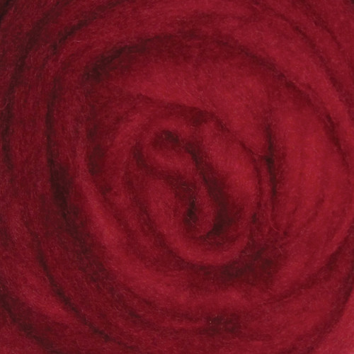 Wistyria Editions Wool Roving 14" -Cherry Red R-1009R