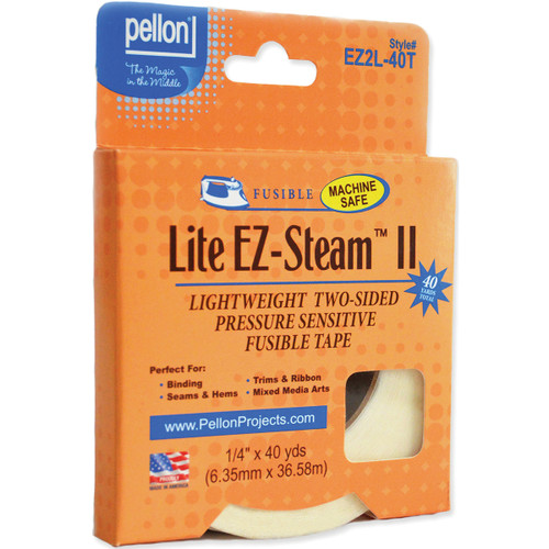 Pellon EZ-Steam II Lite Tape-.25"X40yd - EZ2L-40T - 075269018110
