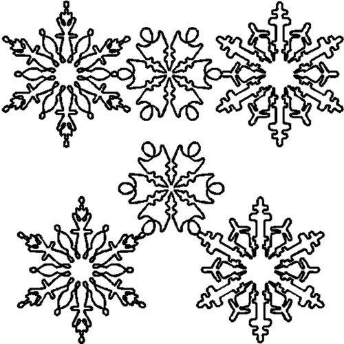 Sten Source Quilt Stencils By Julie Mullin-7" & 10" Snowflakes FC2-14