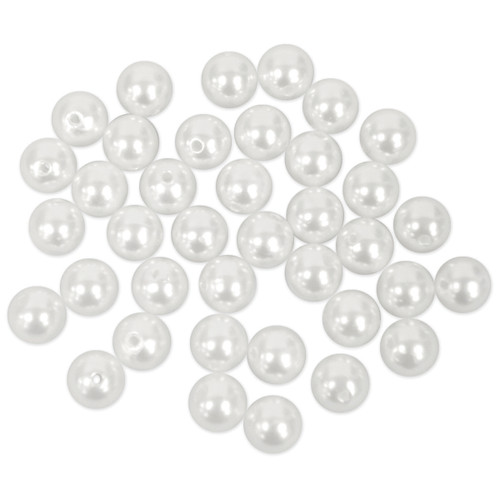 Craft Medley Pearl Beads Value Pack-10mm White 40/Pkg BD409-F