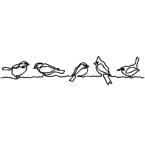 Sten Source Quilt Stencils By Julie Mullin-4-1/2" Birds On A Wire FC-8